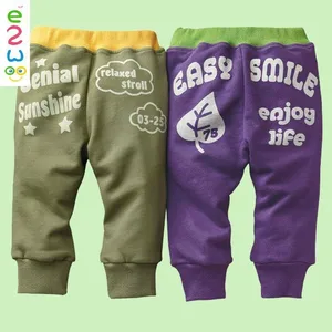 Children Organic Cotton Clothes Baby Boy Long Print Casual Sport Winter Pants