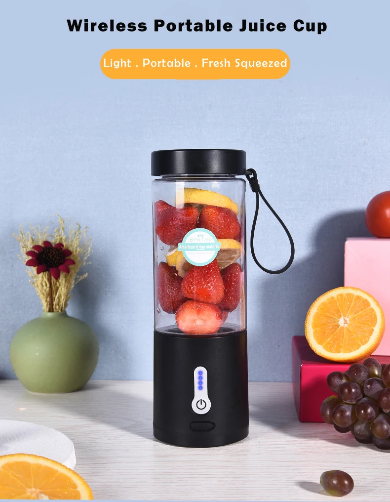 Portable Electric Juicer Blender Usb Rechargeable Smoothie Mixer_voghion.com