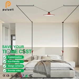 DC24v Louver Light Cloth Ribbon Lamp Modern Ribbon Chandelier Belt Chandelier Light Flexible Soft Belt Track Light 30W Indoor