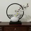 Horizontal screen, small white teapot, white plum blossom