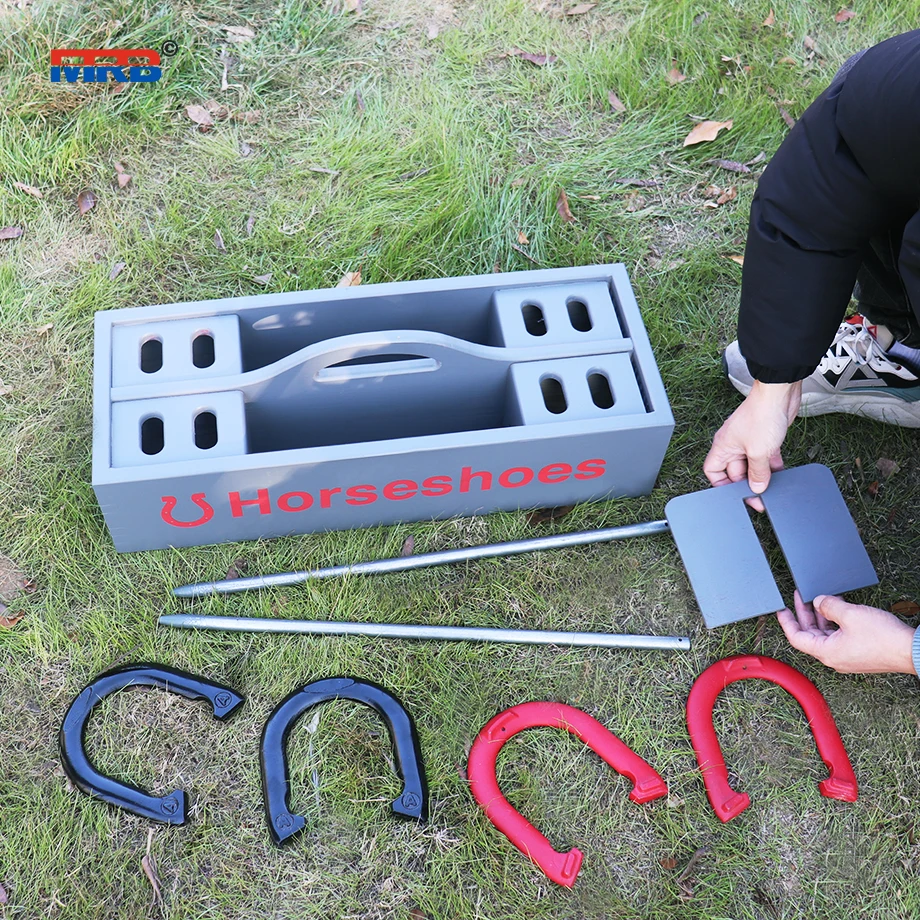 Metal Horseshoes Game Set Includes Horse Shoes Stakes For Family Kids