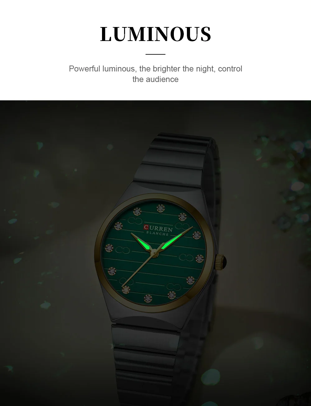 CURREN 9110 Luxury Stainless Steel Watches Female Classic Round Dial Quartz Watch Women Business Wristwatches Wrist Watch