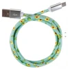 Câble de chargement USB vert d'été avocat
