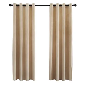 Modern Solid Color Polyester Blackout Curtain Home Velvet Curtains for the Living Room