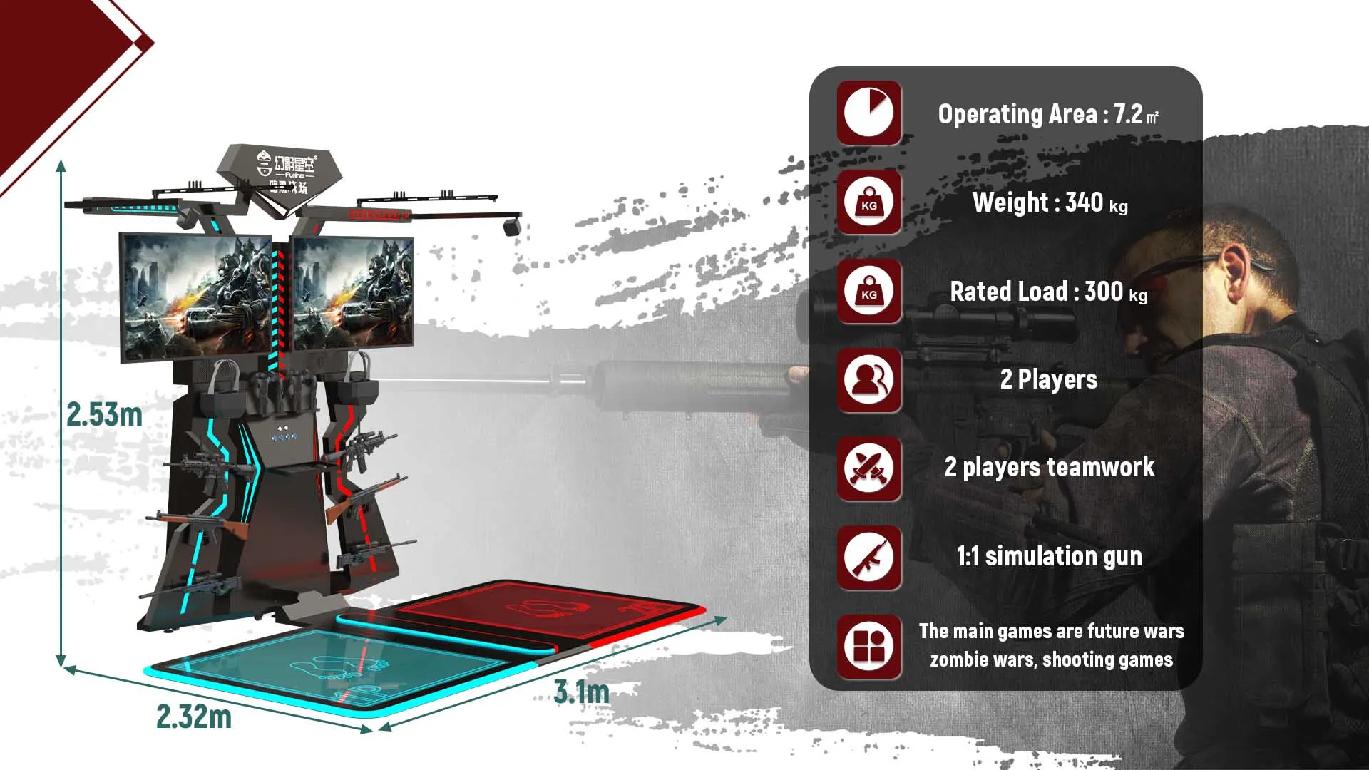 Source New techology Factory offer price scare zombie VR shooting games VR simulator with vr 9d virtual reality on m.alibaba
