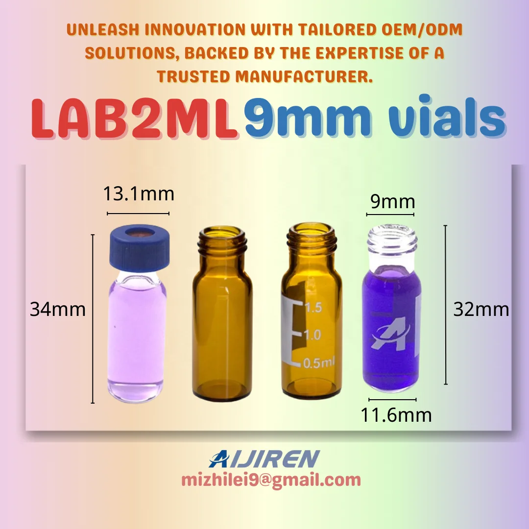 AIJIREN 2ml HPLC Lab Glass Screw Top Vials Autosampler 9-425 Sample Vial GC/MS Dealer Price Laboratory Bottles