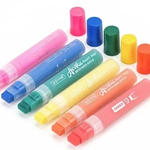 H41 Customized Logo Large Capacity 6-Color Acrylic Marker  Color Pen Set for Drawing Watercolor Art Painting for DIY