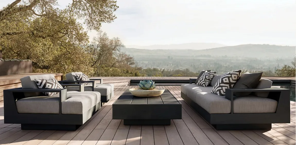 Luxury Outdoor Garden Aluminum Sofa Set Furniture Modern Aluminium