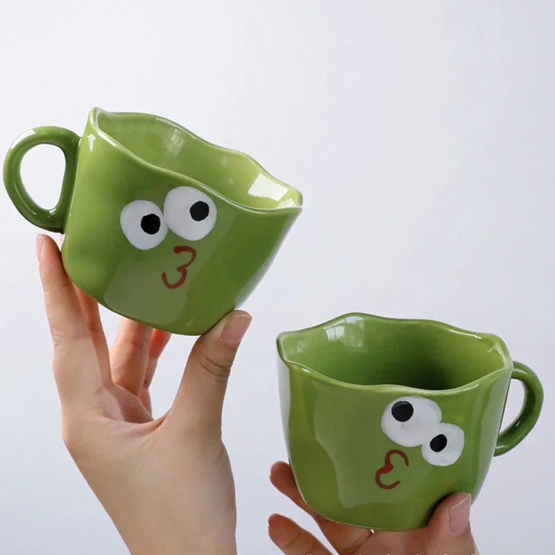 BRIGHTFUFU Tazza in Ceramica Occhio di Fatima Dipinta a Mano