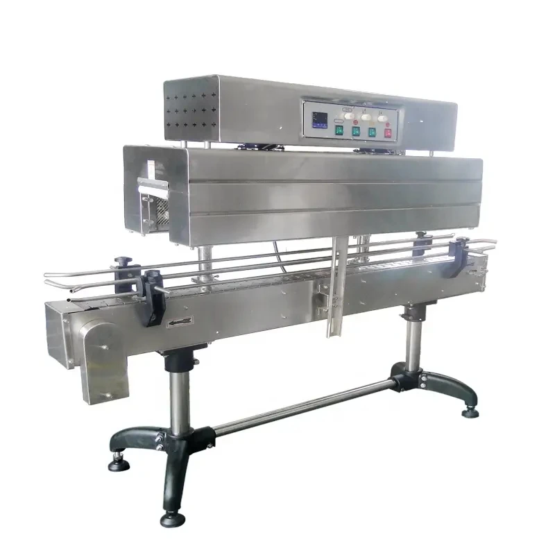 BSS-1538C Automatic Cap and Neck Seal Shrink Machine Glass Bottle Cap Heat Shrink Tunnel Machine
