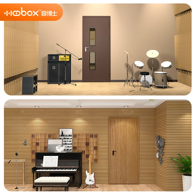 Newest Design Low Price Customizable Dark Indoor Metal Entry Door  Window Soundproof Door for Laboratory Hospital Music School