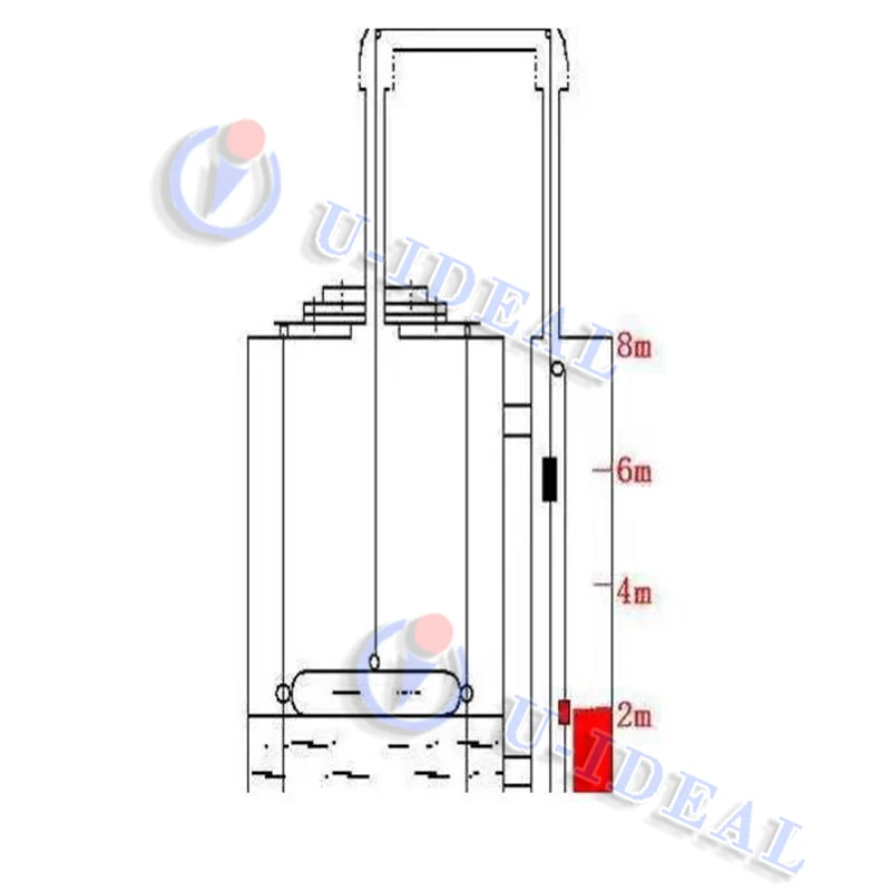 Industrial Grade Propane Tank Level Indicator Side-Mounted Magnetic Flap Gauge 4-20ma Signal Output for Water Tank Level Gauges