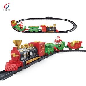 Chengji Christmas Track Train Slot Toy Train Decoration Battery Operated Train Toy Set Retro Railway Track