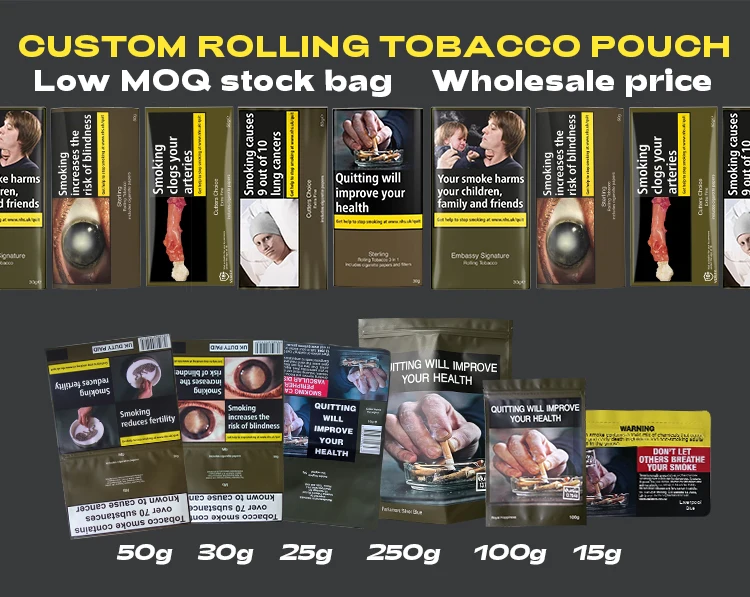 Empty Tobacco Pouch Bags