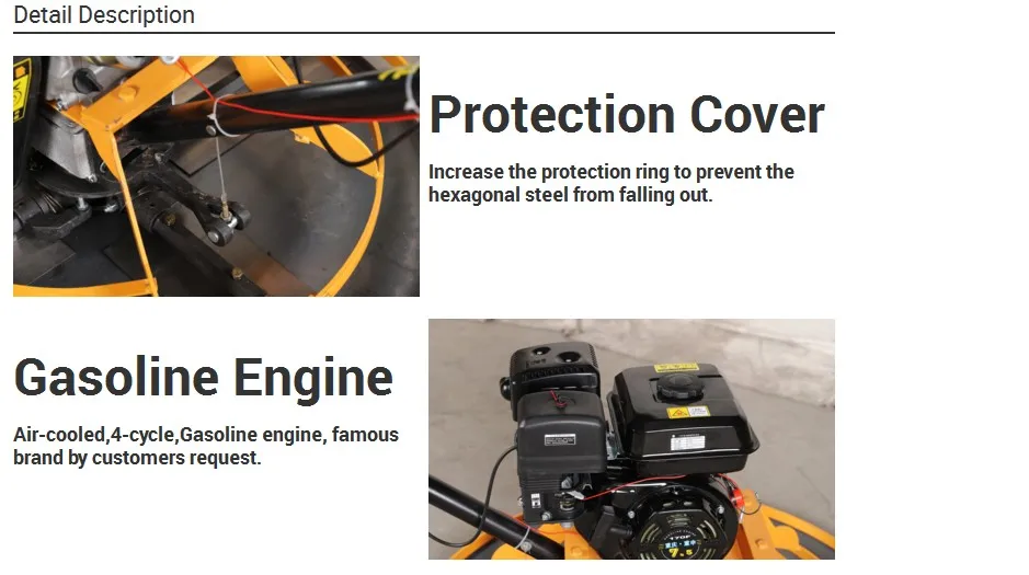 Electr 24 Walk Behind Epoxy Concrete Power Trowel Power Float Edger