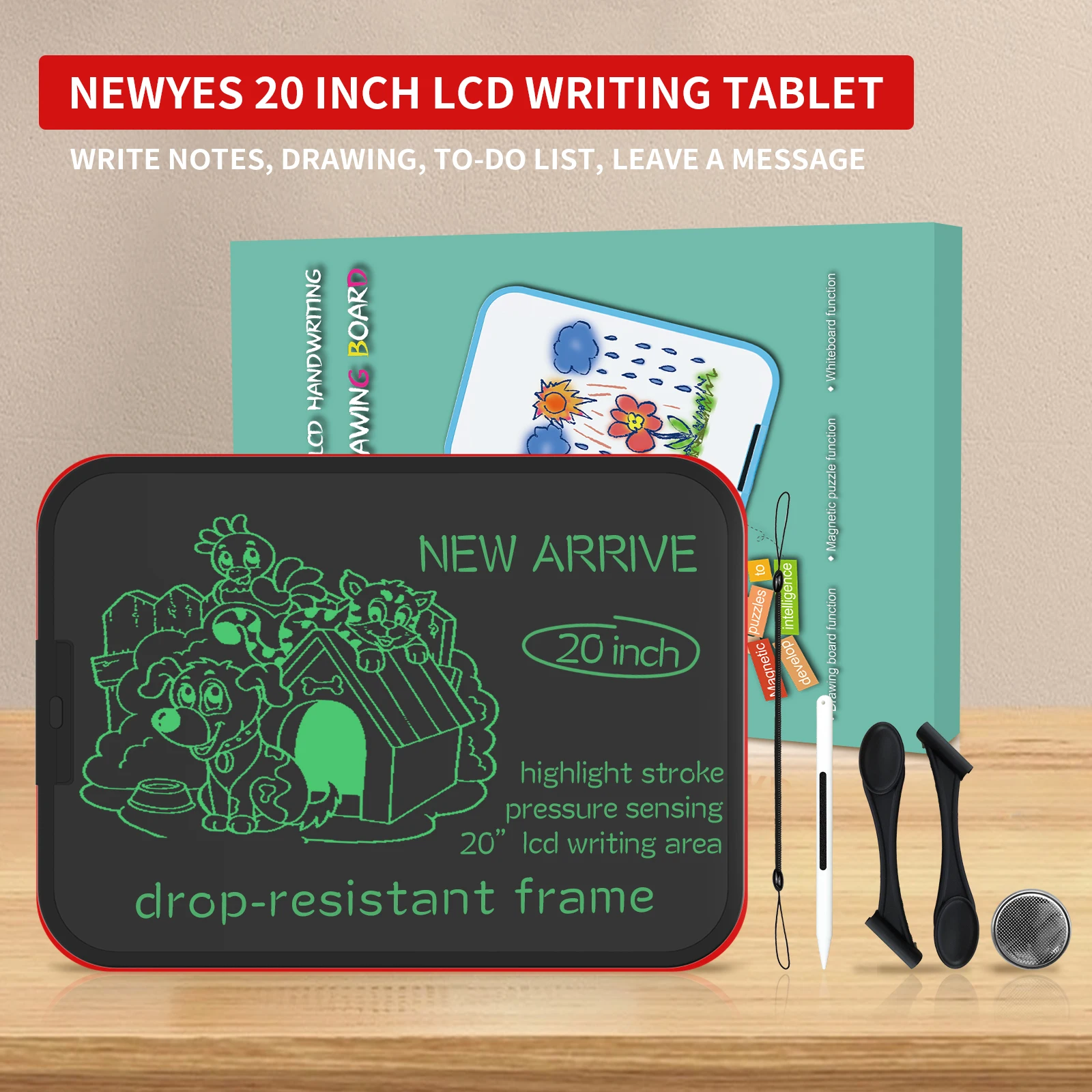 Newyes School Paperless Digital Write Drawing Pad 20 Inch Adults Kids