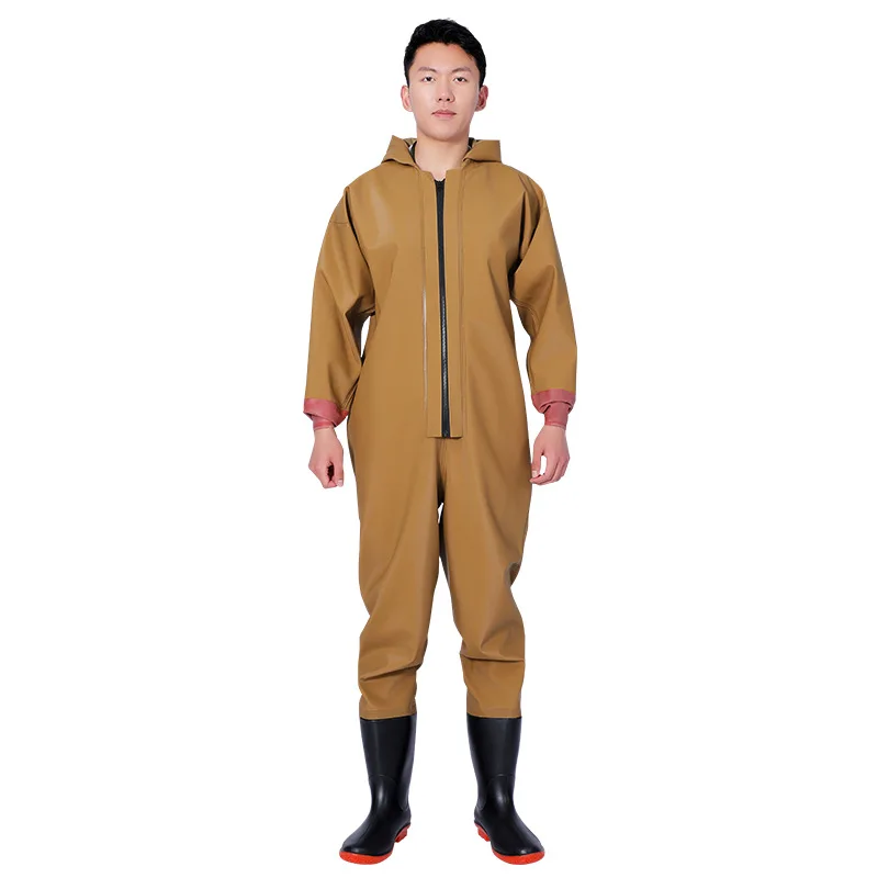 Classic Waterproof Pvc Rubber Waders Boots For Men