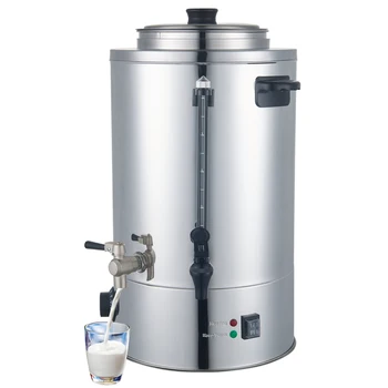 Commercial Water Boiler Urn 10 Liter Electric Kettle for Milk Stainless Steel 2 Taps 2 Tanks Automatic Milk Tea Maker Boiler