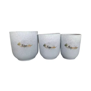 cylinder flowerpot  Modern style painted hand fired fashion ceramic flower POTS pot planting