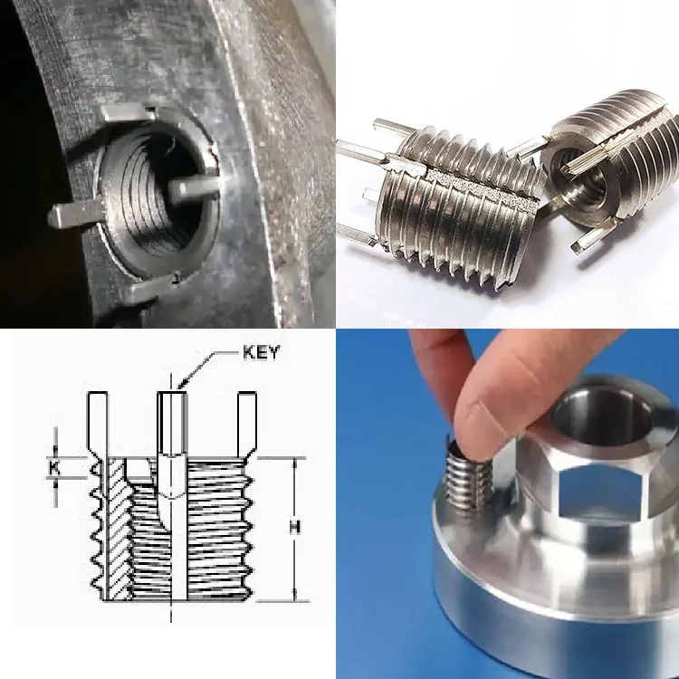 High Quality Customized M6 M8 M10 M12 Threaded Insert Self-tapping Key ...