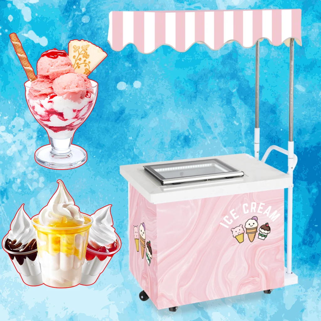 EEC Valid Street Mobile Fast Food Trailer Coffee Ice Cream Truck Kiosk Food Cart Ice Cream Cart For Sale
