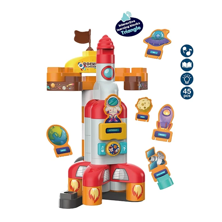 2022 New Arrival Building Block Toys for Kids Best Outer Space Other Block Toys with Music and Light