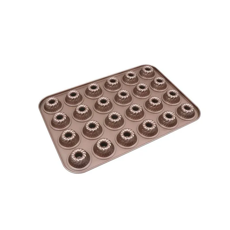 قالب ماكارون بـ ٢٤ تجويفًا حسب الطلب (OEM وODM)، قالب كعك شوكولاتة غير لاصق من الفولاذ الكربوني للبيع بالجملة، قوالب بودينغ وجيلي