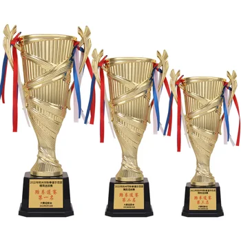 High Quality Nautical Style Award Cup Plastic Trophy Handmade Sports-Themed Plastic Crafts School Composition Athletic Souvenirs