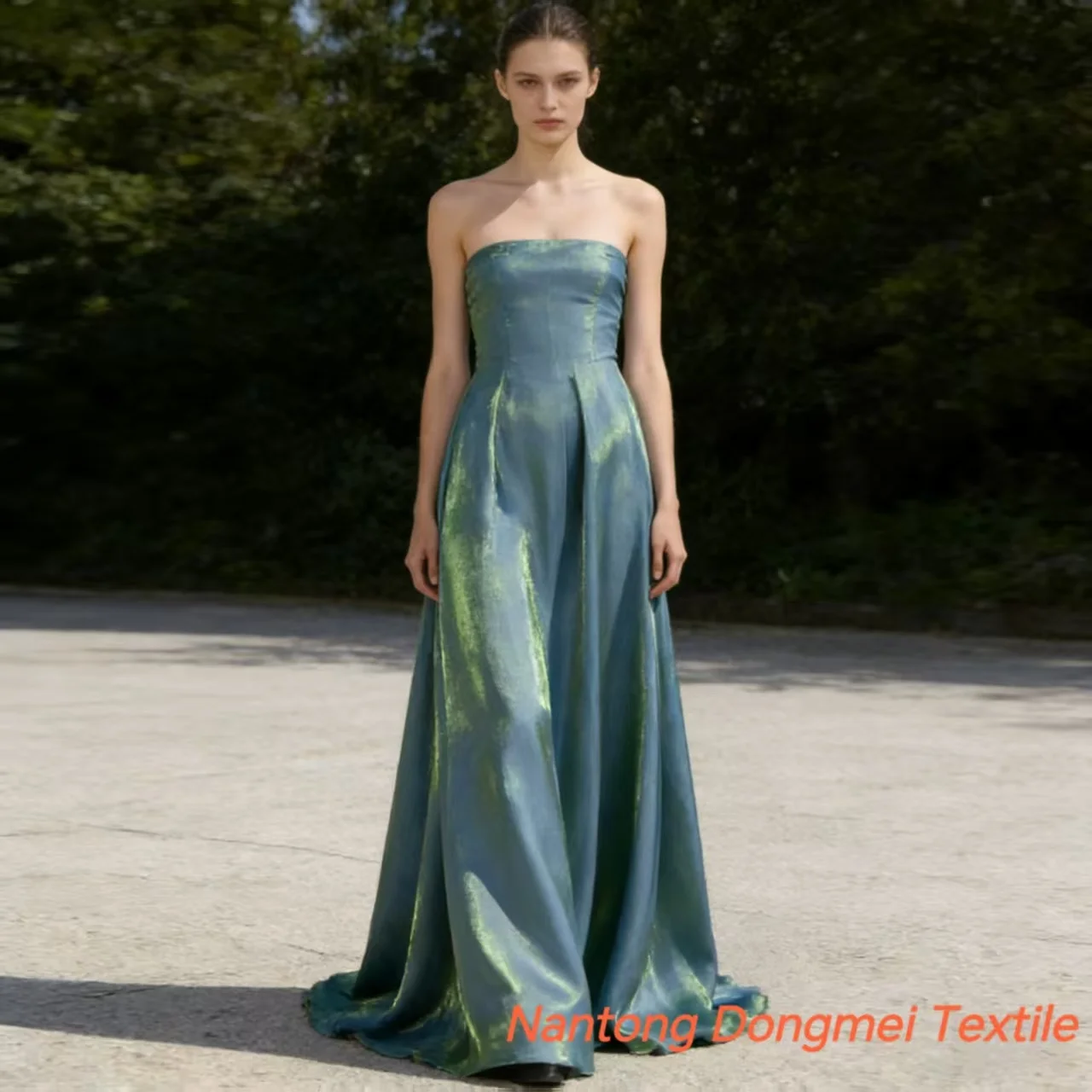 Polyester Bright Glass Silk TR Fabric  Woven Rayon for Wedding Dresses,  Blouses, and Children's Clothing  100 GSM, 57/58" Width