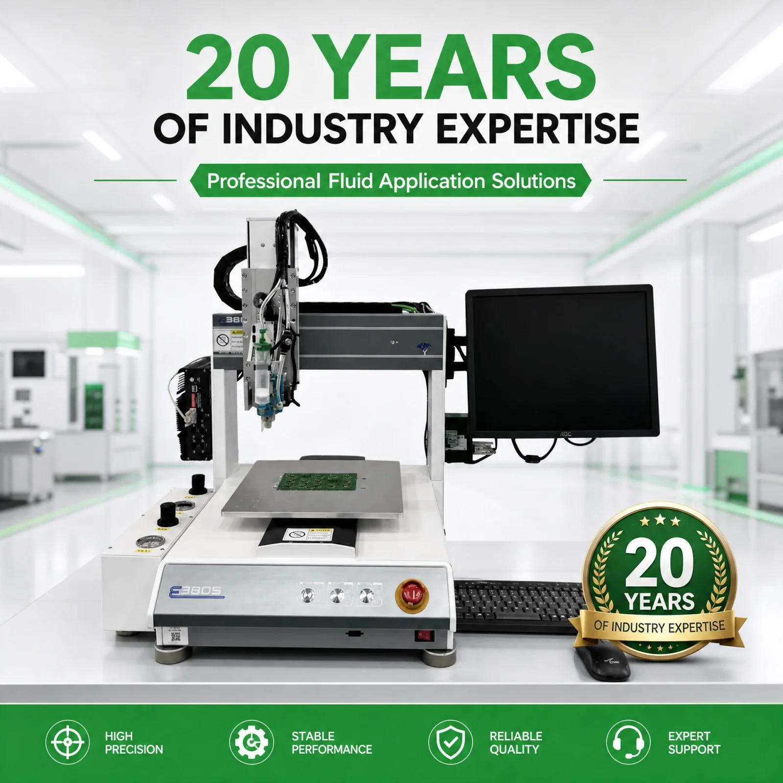 3 Axis Desktop Ccd Visual Pneumatic Injection Valve Epoxy Resin Adhesive Cnc Automatic Glue Dispenser Dispensing Machine Robot
