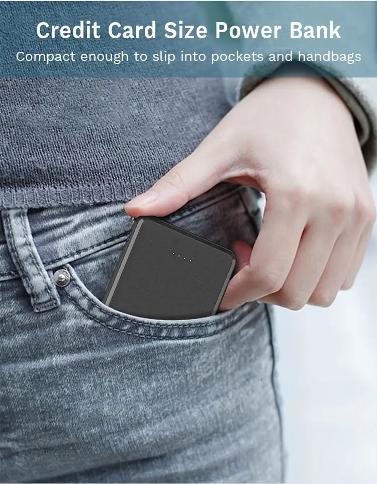 Small 5000mAh Power Bank Double USB Small Gift Powerbanks Dual USB Output Ultra-thin Pocket-Sized 5000mAh Portable Charger 5000mAh Power Bank 1-2 Phone Charges