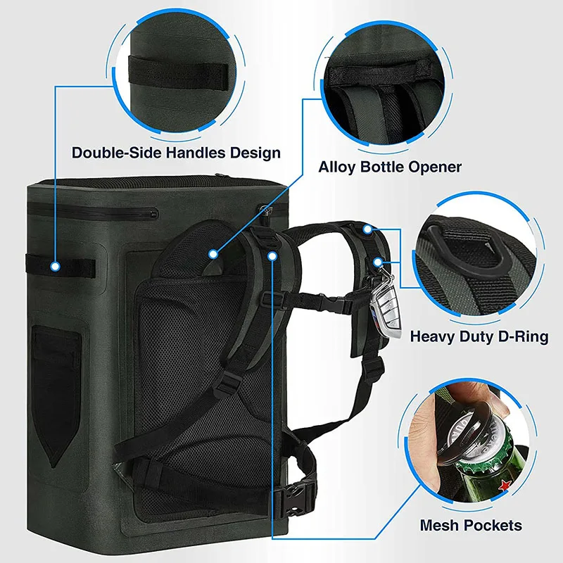 Портативный дорожный Рюкзак-холодильник, складная мягкая сумка-холодильник для пикника на открытом воздухе