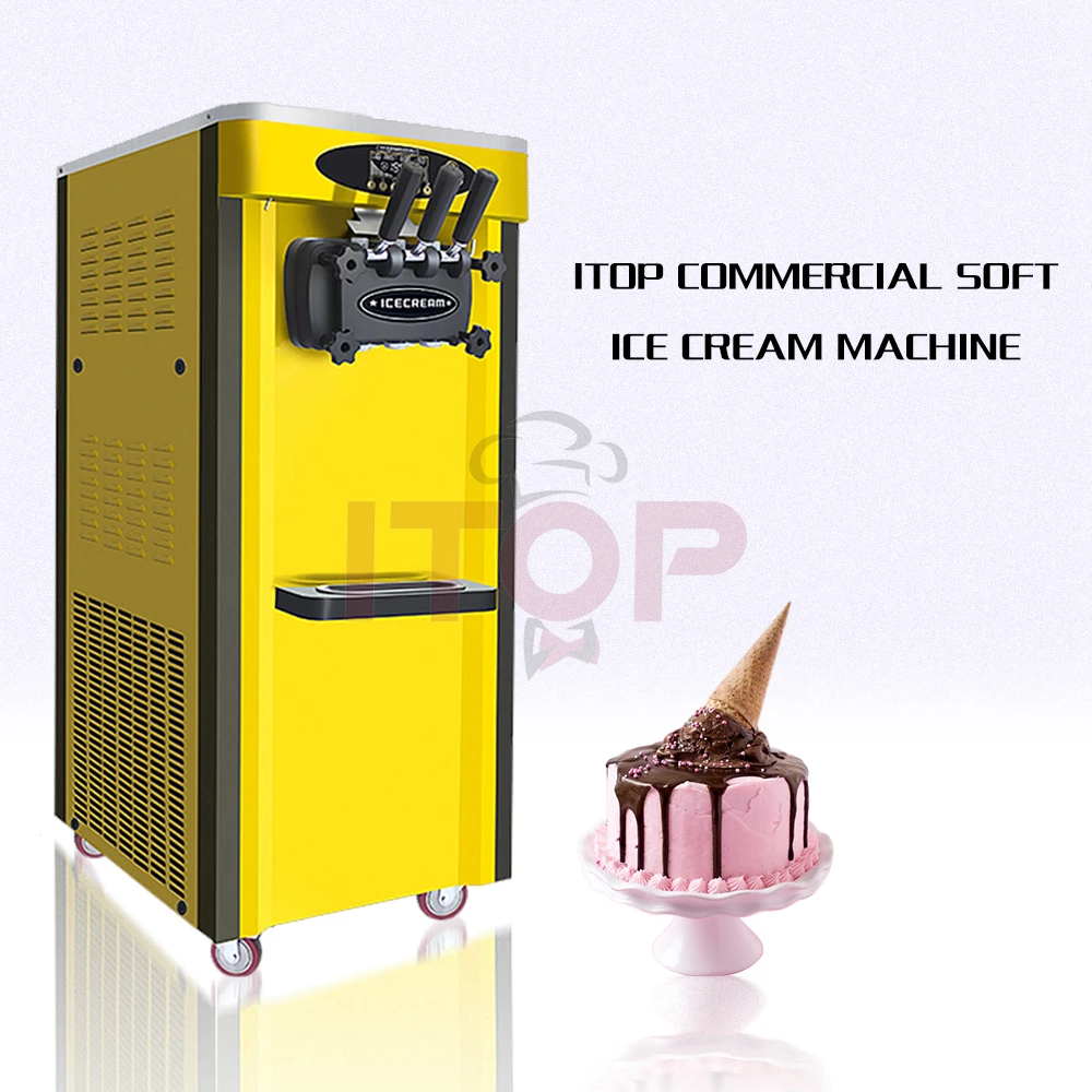 GZZT 6.5Lホッパータイソフトサーブアイスクリームマシン1800W