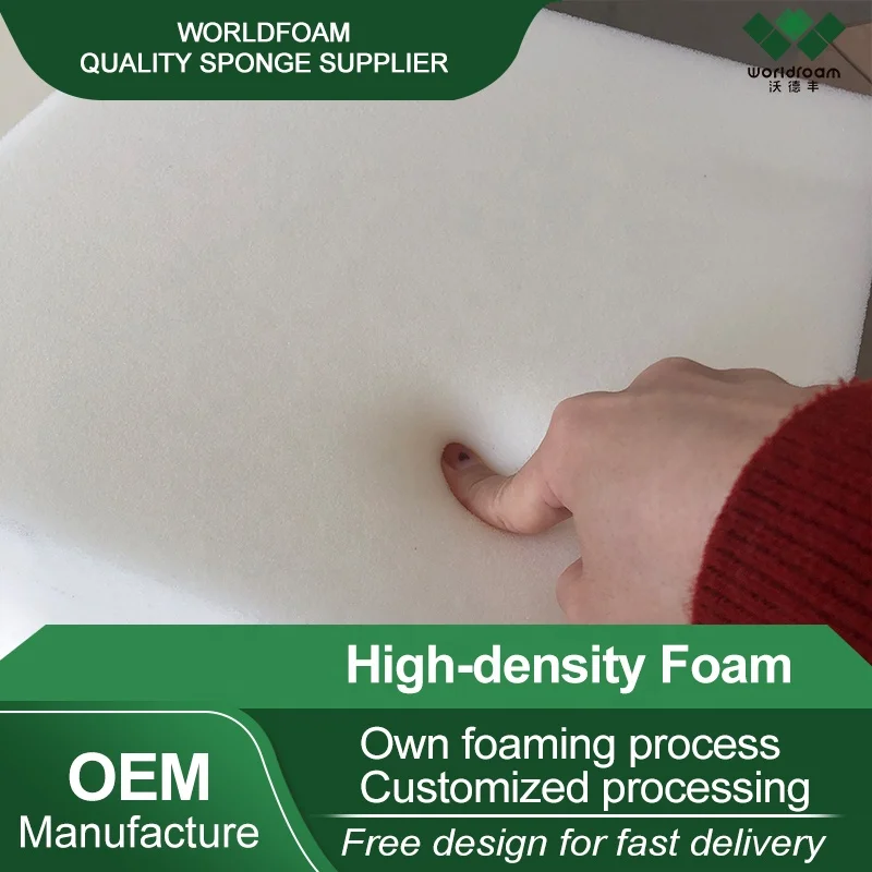 Memory Foam Sheet Upholstery Sponge Foam High Density Yellow PU
