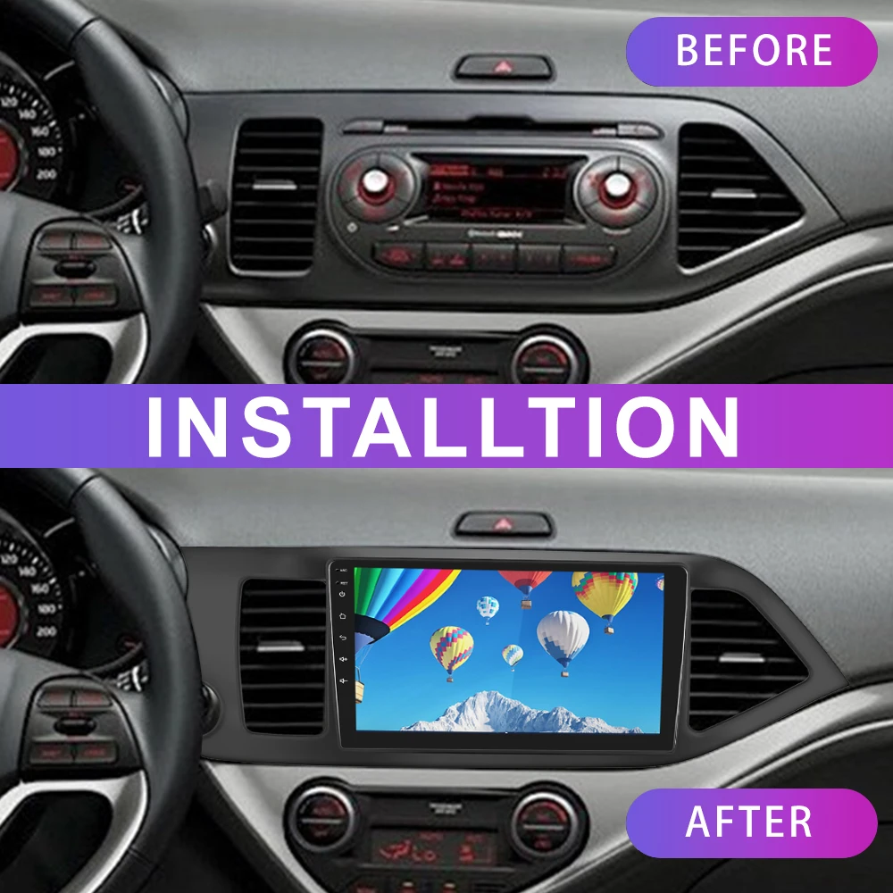 Podofo 9 Inch Car Radio Car Frame Stereo Video Panel for Kia Picanto 2012-2016 EU Stock Manufacturer
