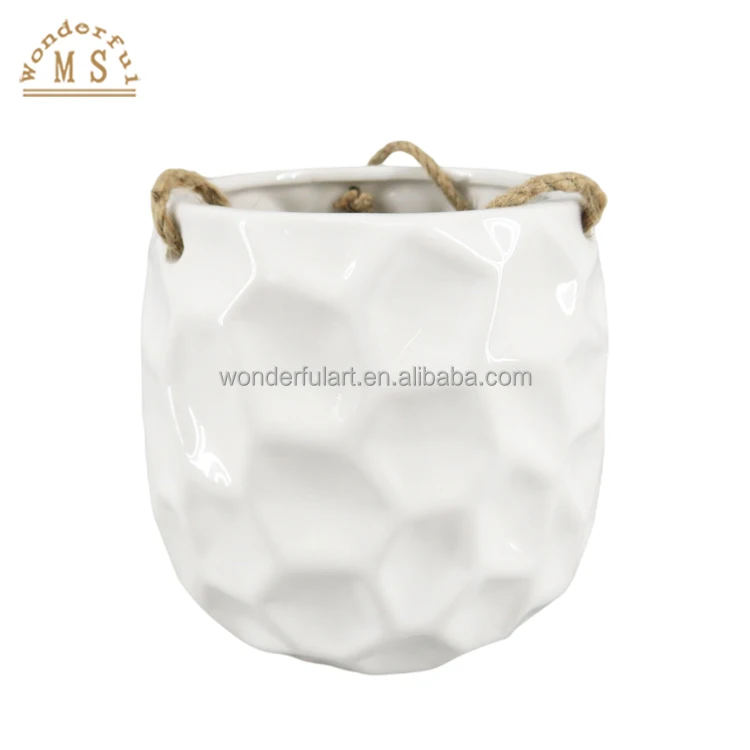 New Hot Sell custom ceramic small planter pot Reactive effect Glazing Mini succulent flower plant pots with wood stand