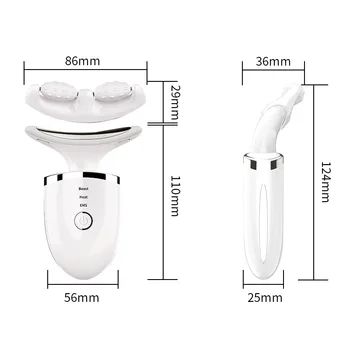 2023 USB Rechargeable Vibration Hot Light Lines LED Photon Compress Facial Neck Massage Devices For Wrinkles Skin Tightening