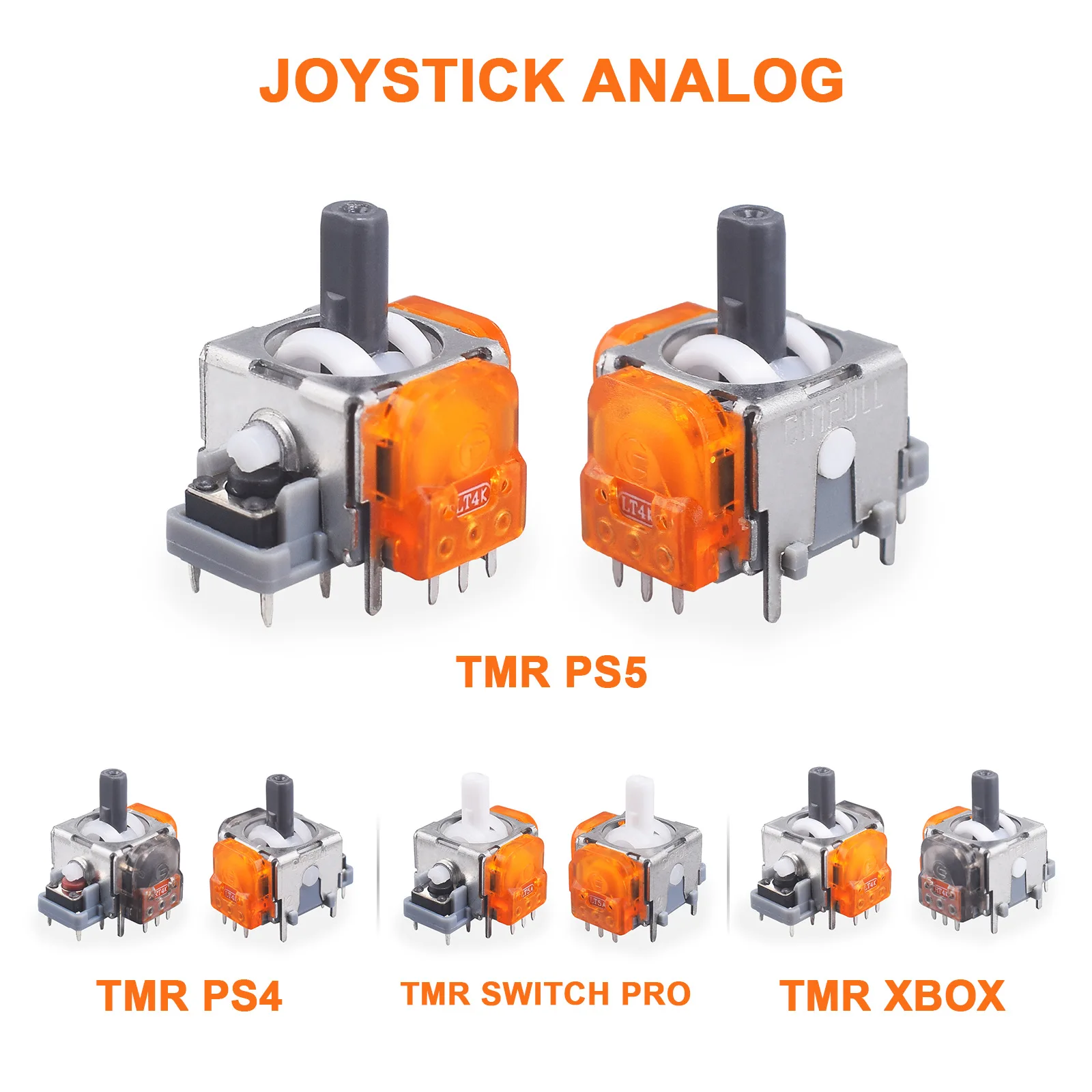 Ginfull TMR Magnetic Resistance Joystick for PS5 & PS4