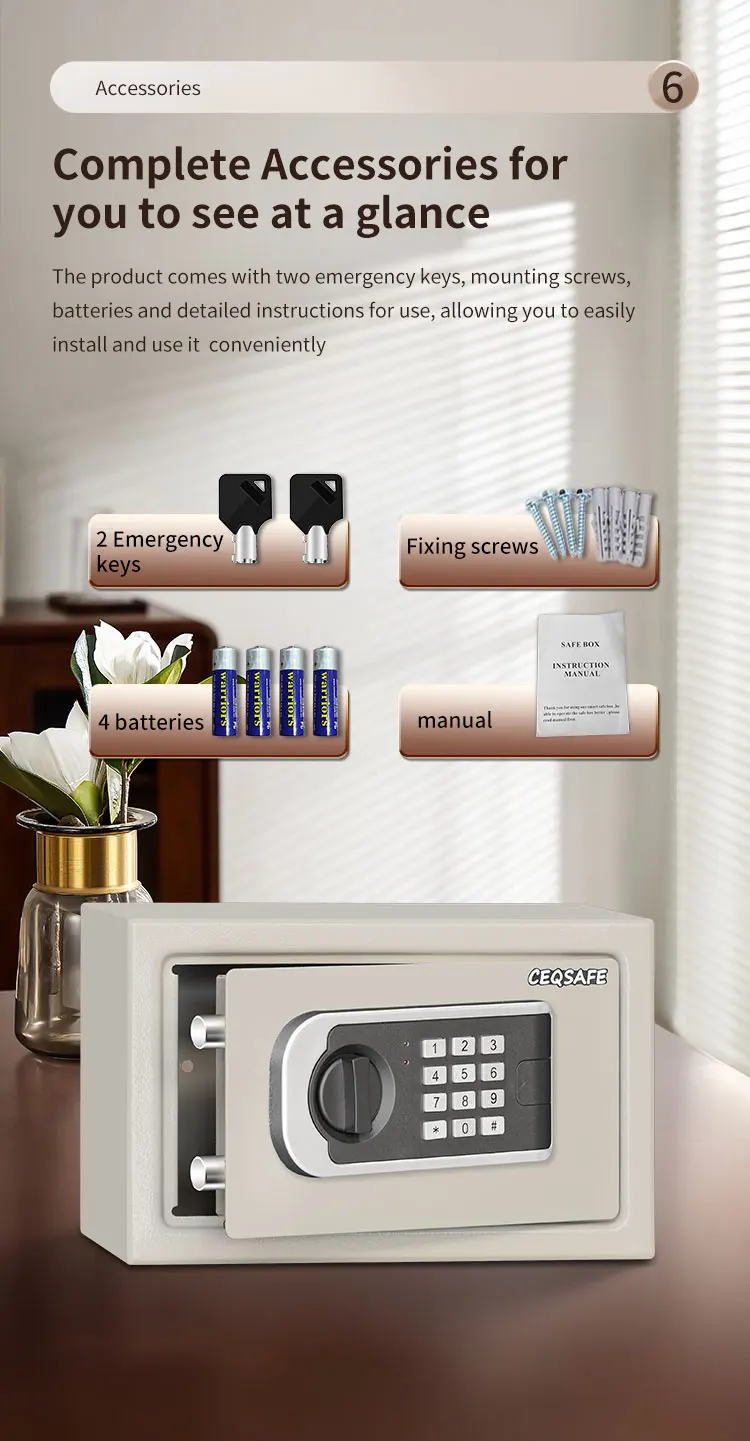 CEQSAFE American High-end Mini Electronic Digital Lock Security Safe Box for Money manufacture