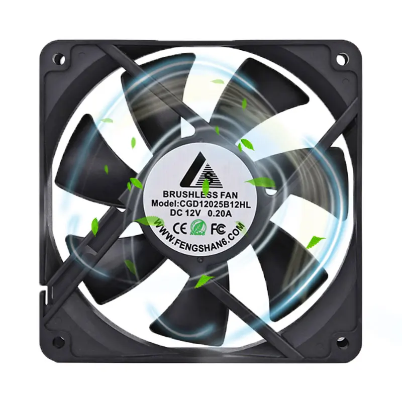 Dong Xing 120mm Brushless DC Cooling Fan – 120x120x25mm, 7 Blades, 5V/12V/24V Options, 2-Pin