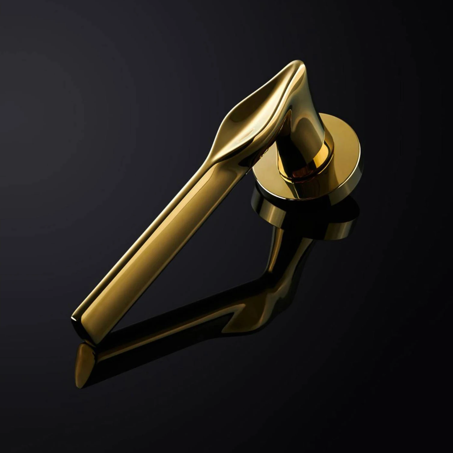 Separate Wooden Door Lock Handle Set Interior Lever Door Handles Modern Zinc Alloy Door Handles on Rosette