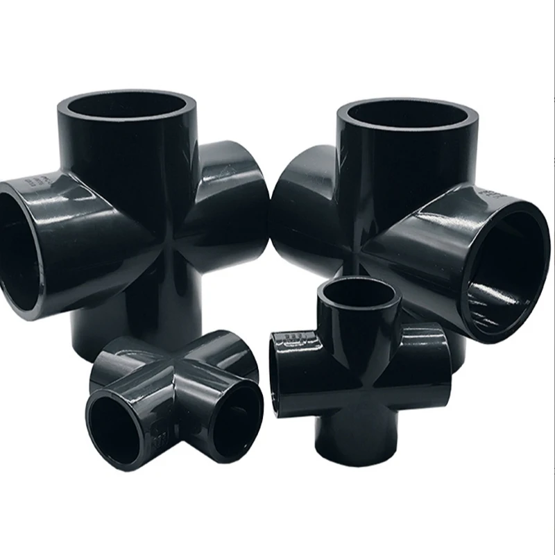 PN16 110mm Plastic UPVC PVC Pipe Fitting 4 Way 4-Way Connector Cross Joint Tee 4 Way PVC Fitting