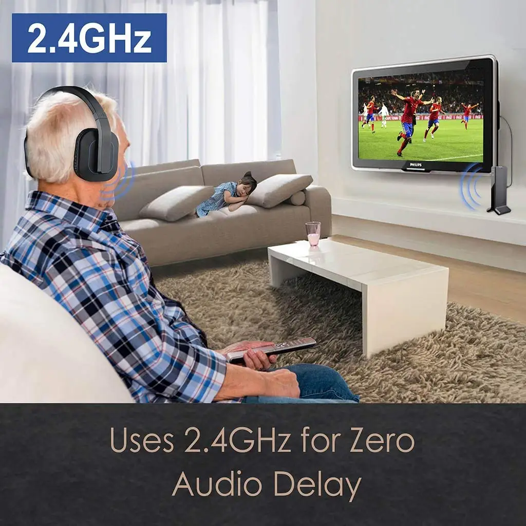 Лидер продаж 2023, беспроводные наушники 2,4G для waching TV, диапазон футов, время работы 20 часов