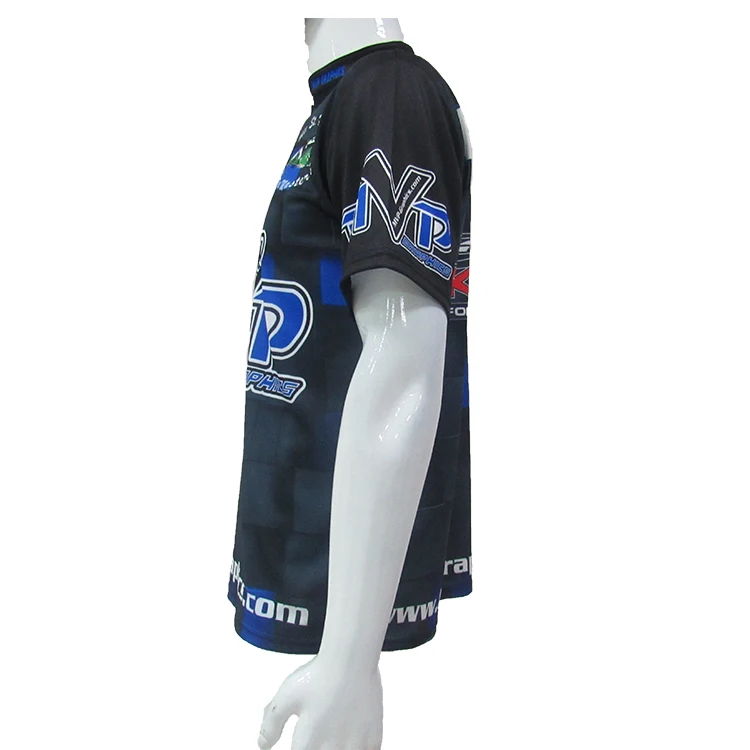 Недорогая гоночная одежда с коротким рукавом, без выцветания, с сублимационной печатью
