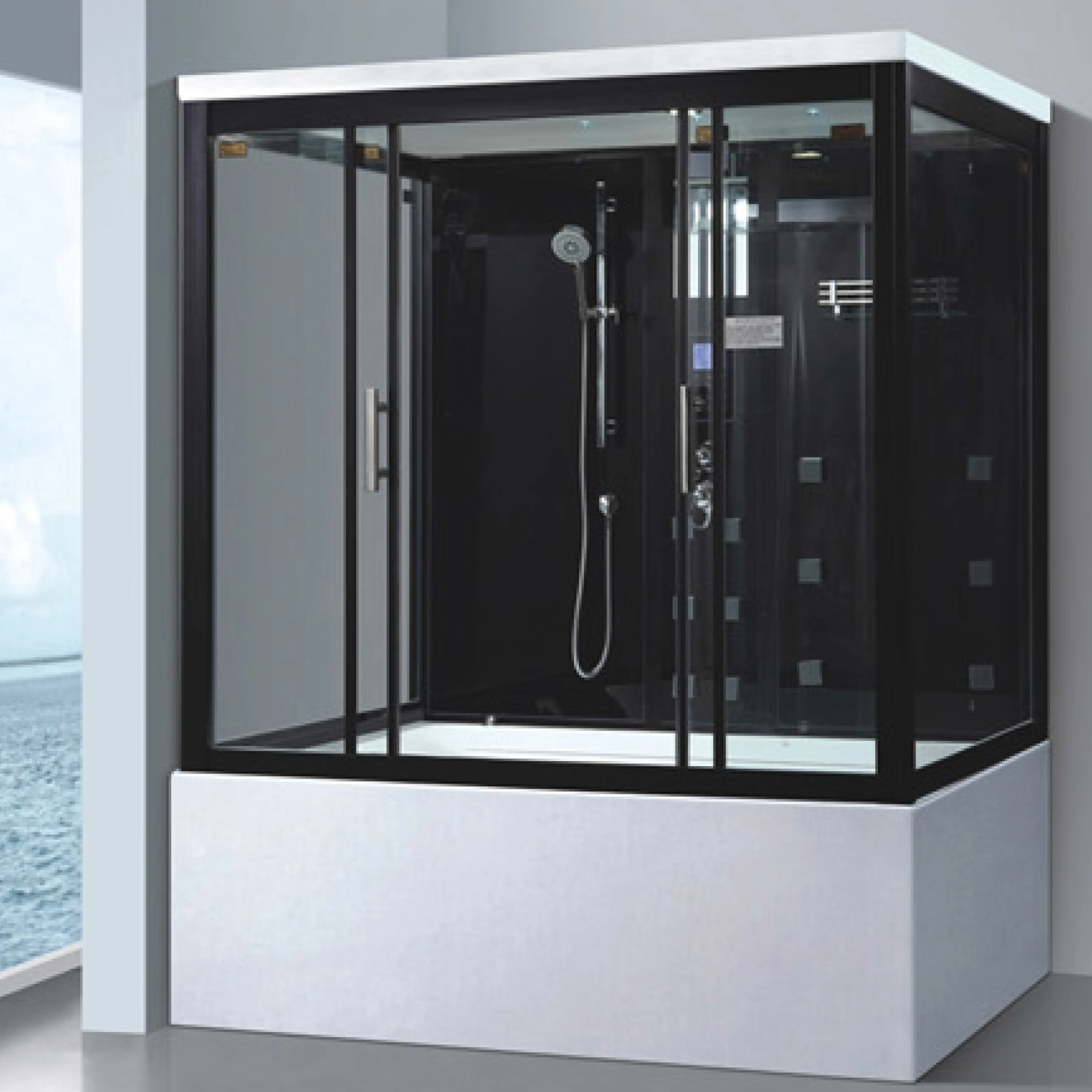 High Quality Modern Design Combination Big whirlpool Luxury Steam Shower Cabinet Steam Shower Room Cabin With Tub