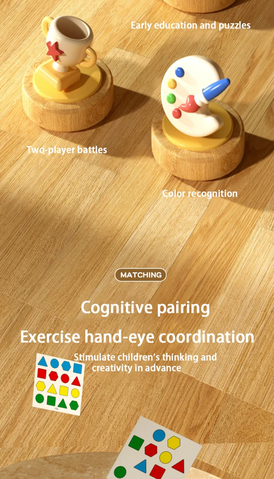 Sl Montessori Sensory Education Shape Puzzle Matching Blocks Board