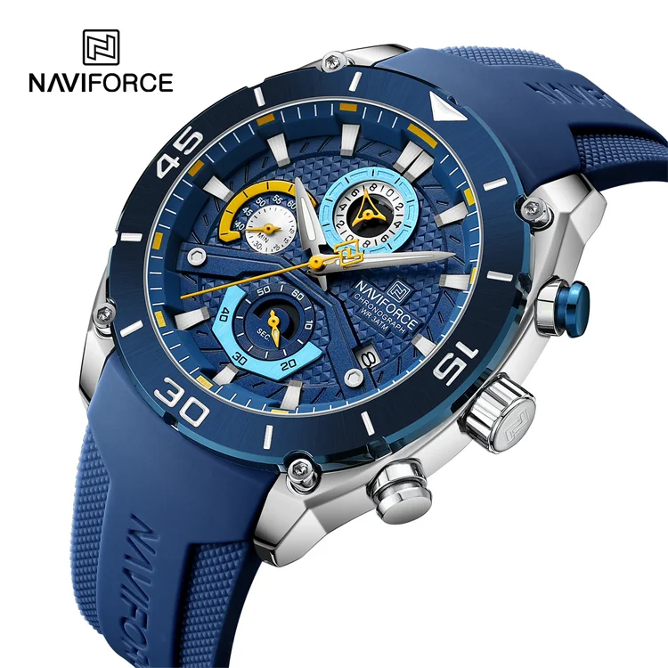 NAVIFORCE 8038 SBEBE Fashion Mens Watches Brand Quartz Watch Alloy case  Waterproof Watch with Calendar Wristwatch Factory OEM