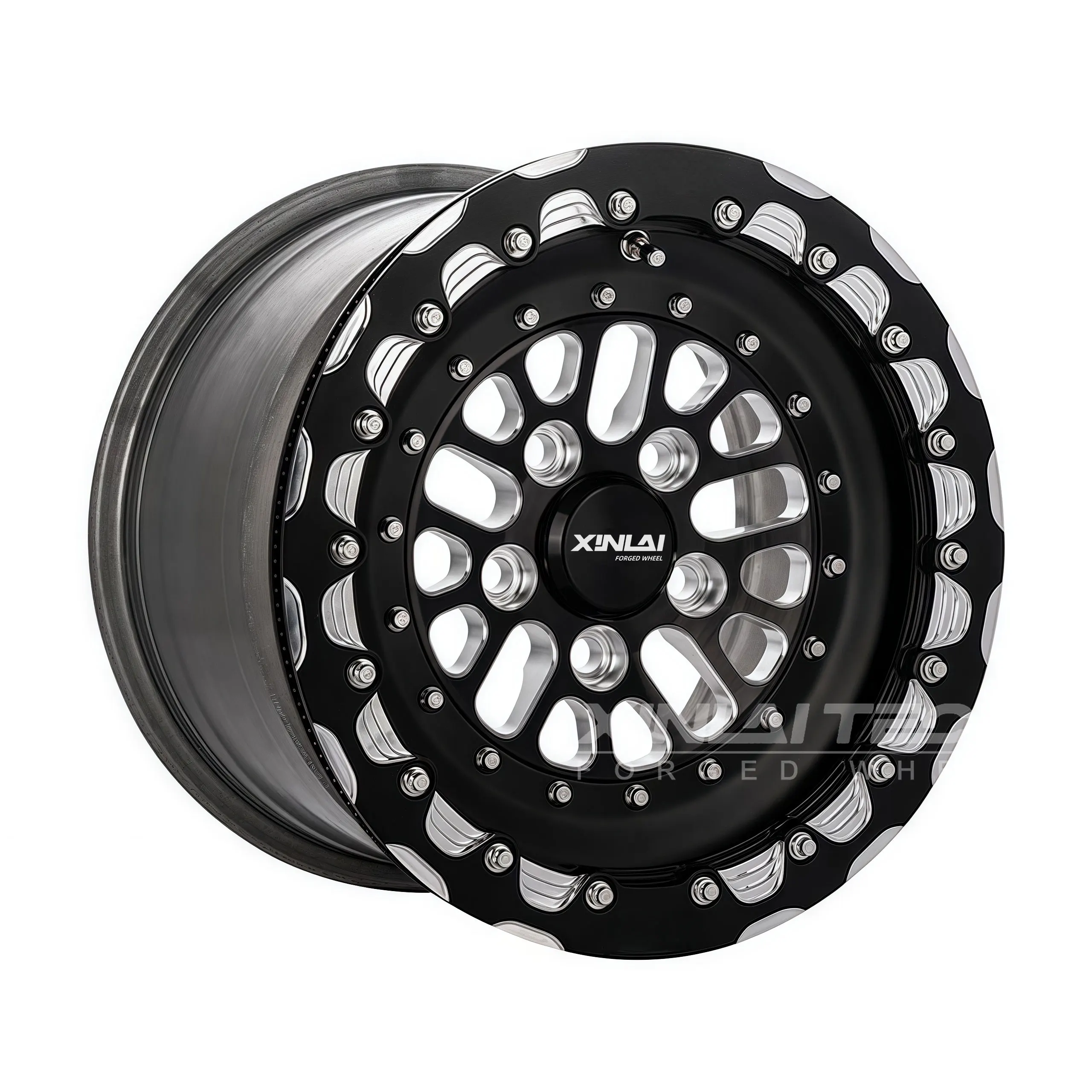 XINLAI Custom Forged Beadlock Wheels 17x9 18x9 20x10 22x12 6x139.7 5x127 5x130 8x170 for Offroad Pickup Jeep SUV 4WD - Image 3