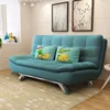 Blue and green cotton-linen