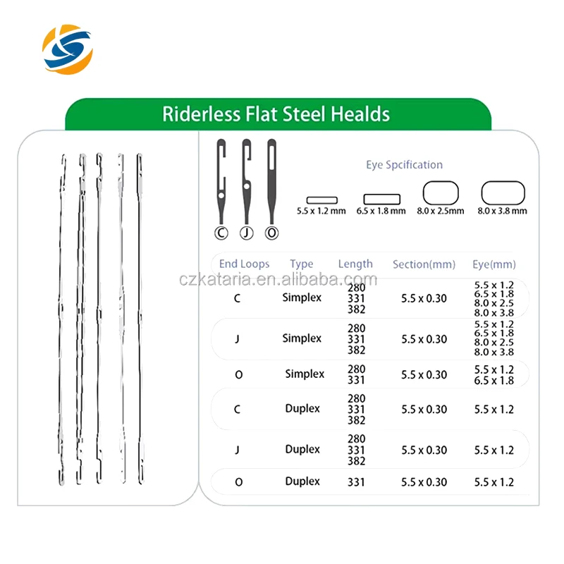 Customization Staubli Drawing-in System SAFIR S80 Weaving Parts SUS304 Flat Steel Heald Loom Dropper Drop Wire Pin